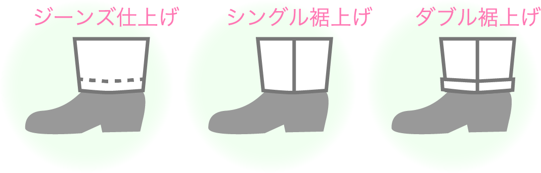 裾上げの種類